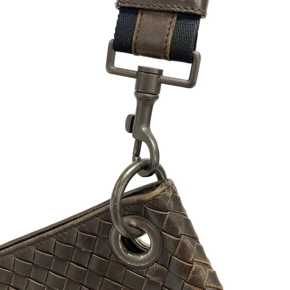 Auth BOTTEGA VENETA Intrecciato 161623 Dark Brown Leather Shoulder Bag - Picture 11 of 16